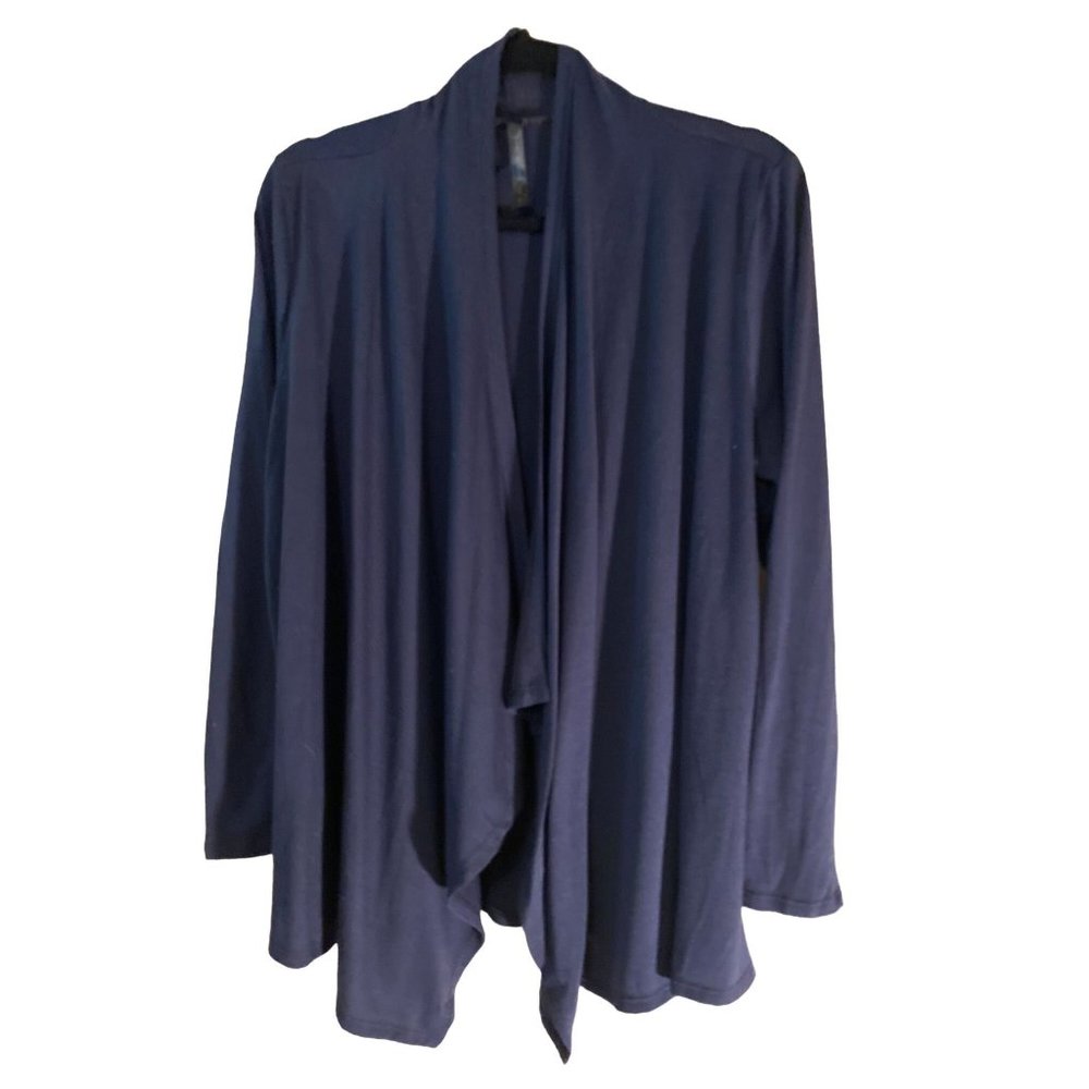 Women's Navy Blue Kimono Jacket by Rags & Couture Polyester Blend Size L